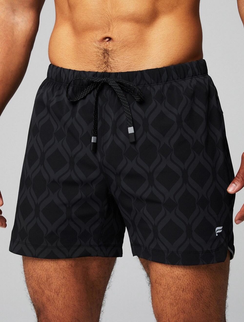 NWT Fabletics The One Short SE Reflective Geometric 5” Shorts-Size L